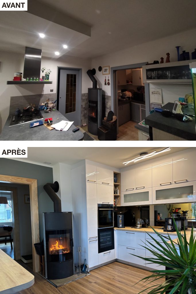 rénovation cuisine, avant/après