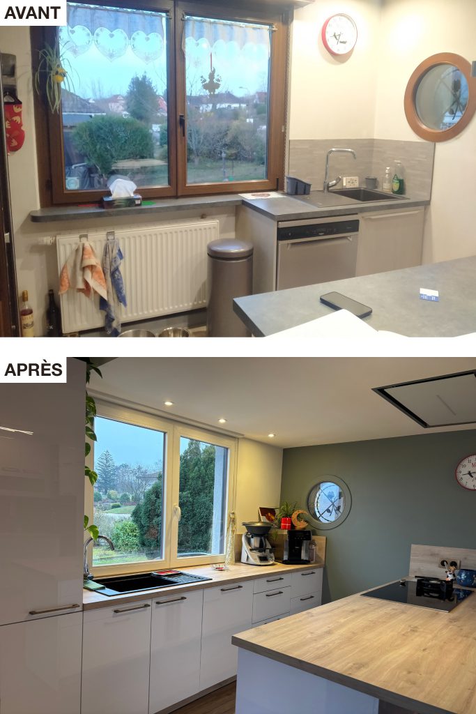 rénovation cuisine, avant/après