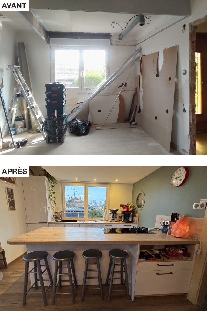 rénovation cuisine, avant/après