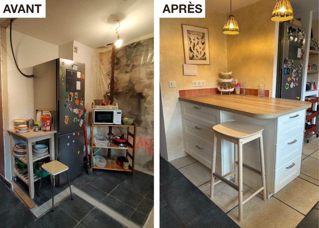rénovation cuisine, avant/après
