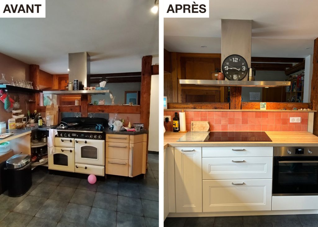 rénovation cuisine, avant/après