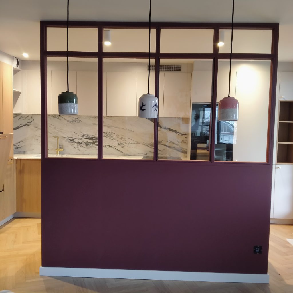 création d'une verrière pour la cuisine